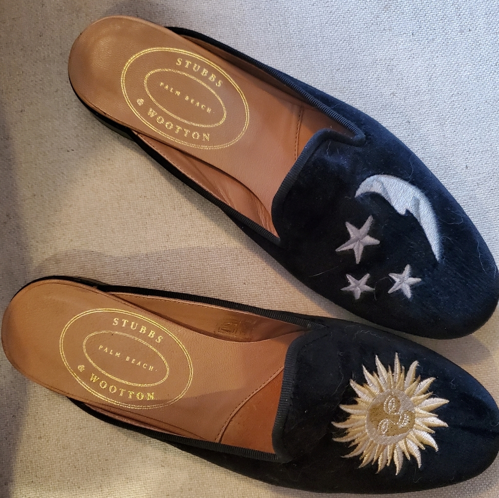 Stubbs & Wootton Celestial Velvet Mules